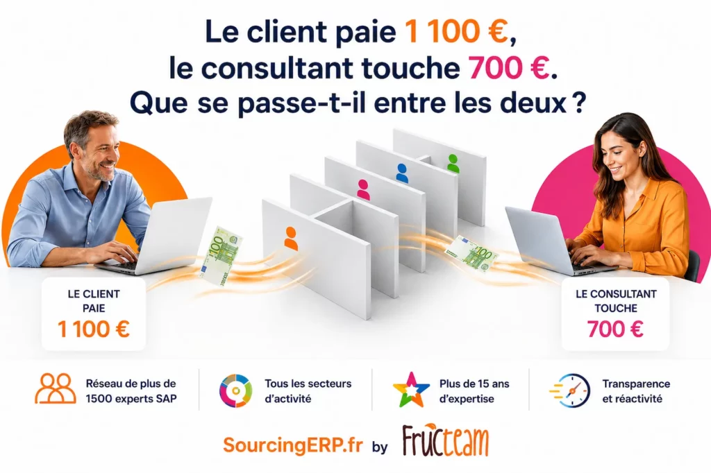 Comprendre la différence entre le tarif d'un consultant freelance et le prix payé par le client final